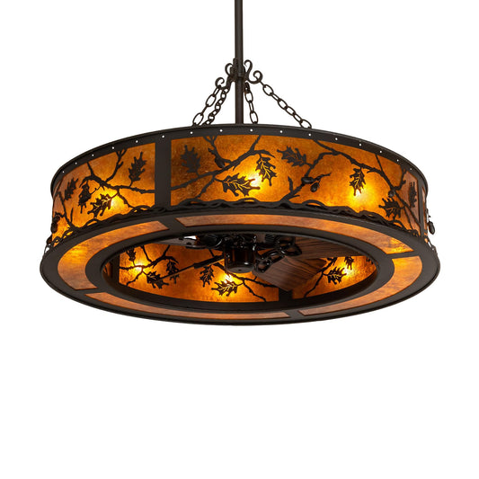 Meyda Lighting Oak Leaf And Acorn 45 Inch 3 Light Chandelier Cp744216