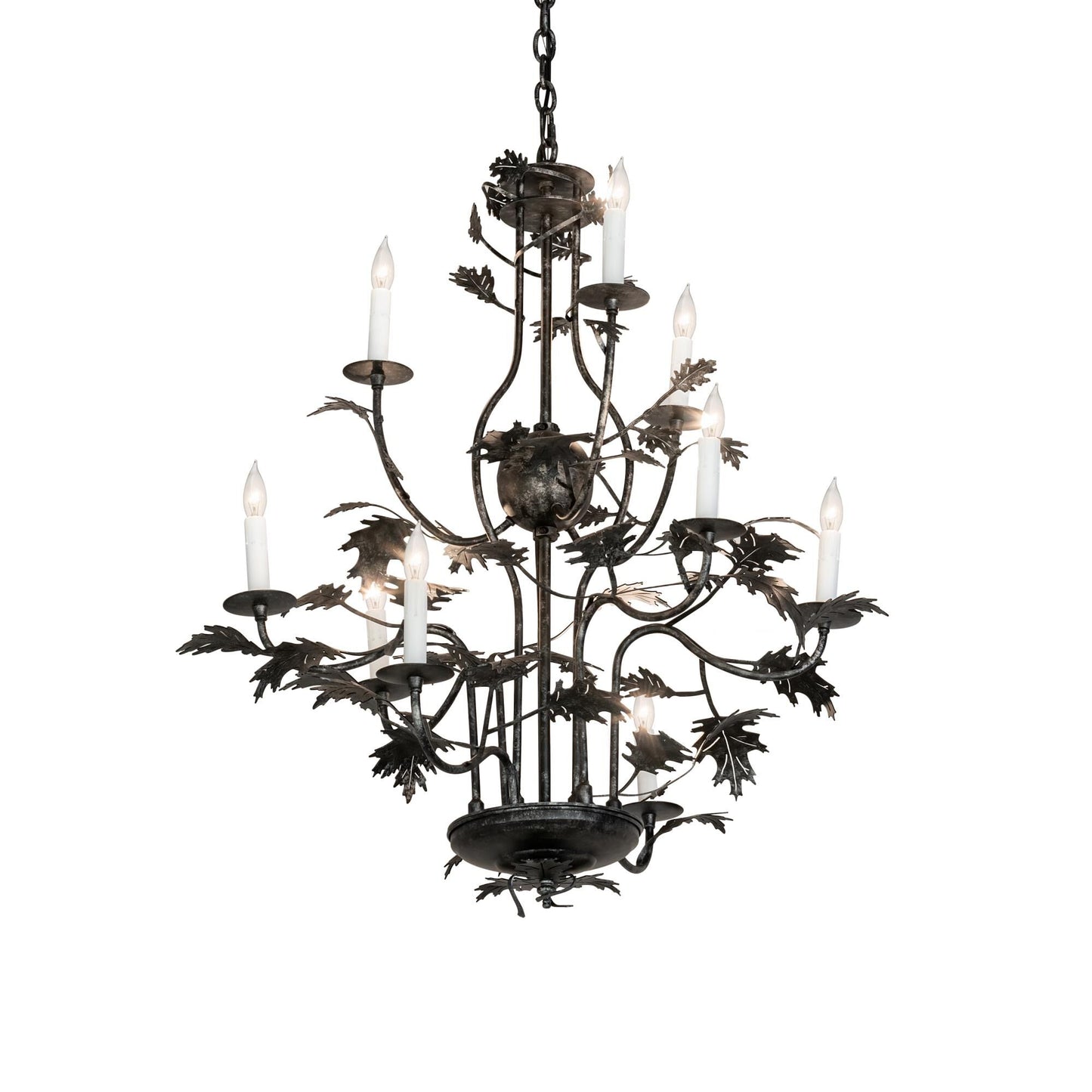 Meyda Lighting Oak Leaf 36 Inch 3 Light Chandelier Cp744296