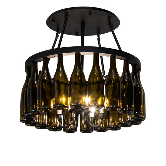 Meyda Lighting Tuscan Vineyard 26 Inch 6 Light Semi Flush Mount Cp746131