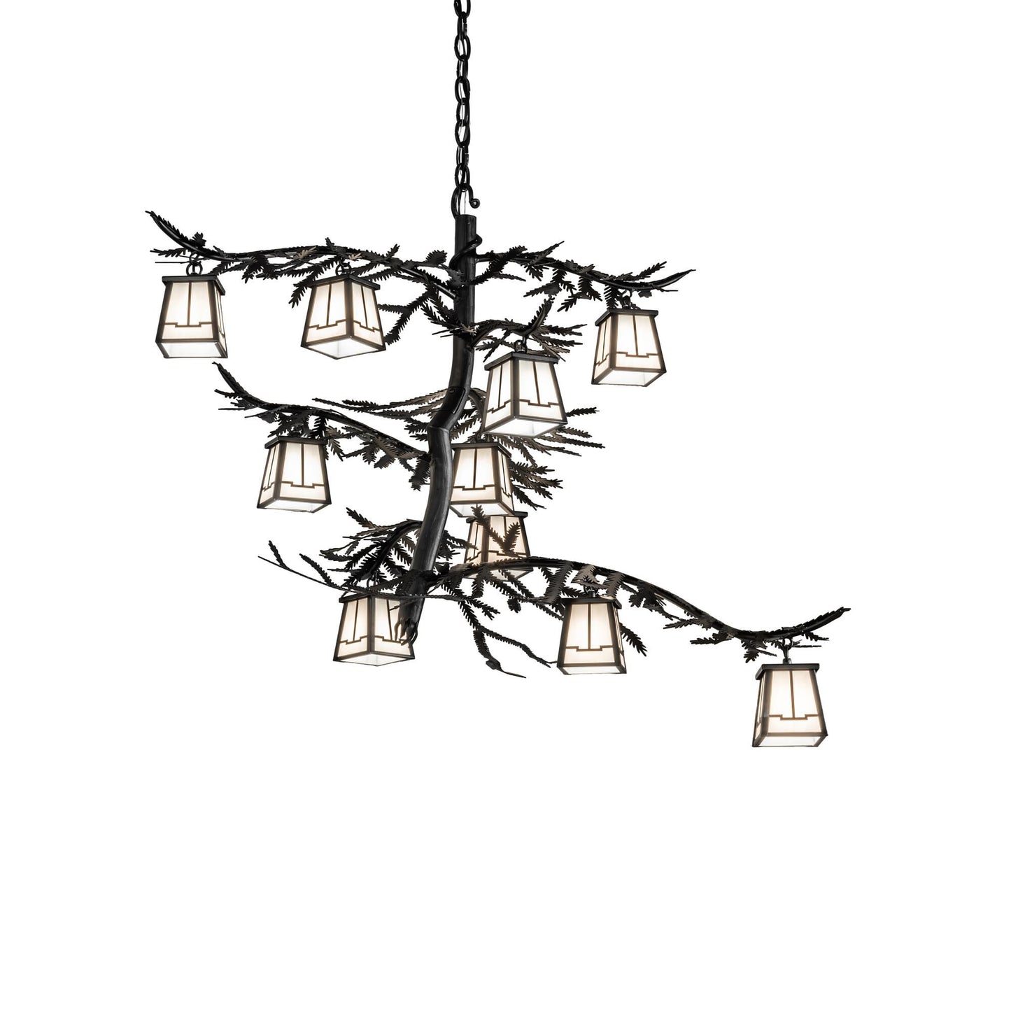 Meyda Lighting Pine Branch 39 Inch 10 Light Chandelier Cp744283