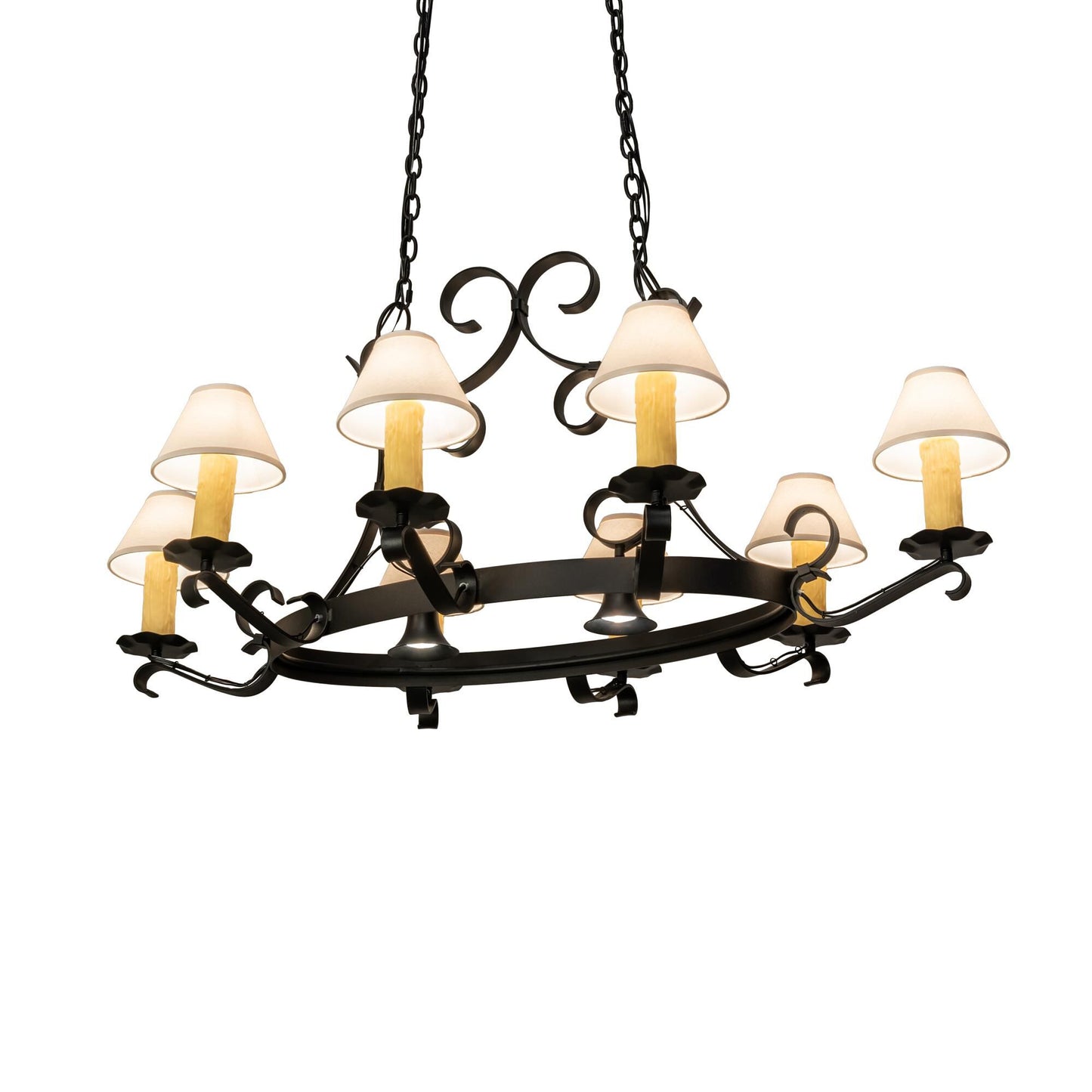 Meyda Lighting Handforged 56 Inch 8 Light Chandelier Cp744214