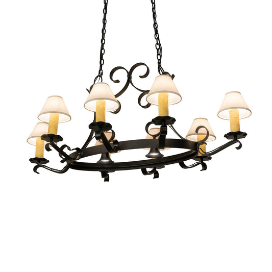 Meyda Lighting Handforged 56 Inch 8 Light Chandelier Cp744214