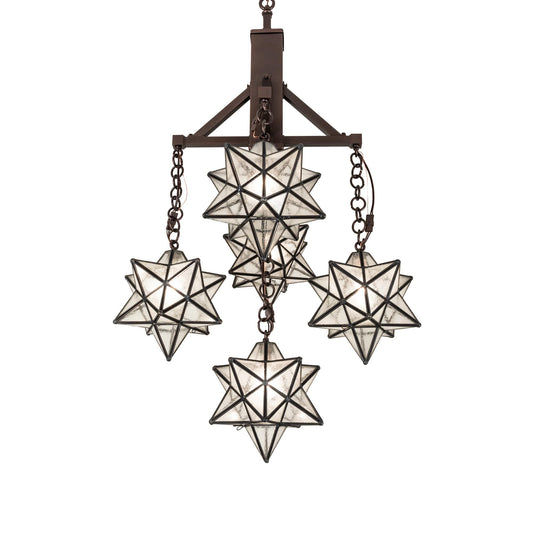 Meyda Lighting Moravian Star 26 Inch 5 Light Chandelier Cp744361