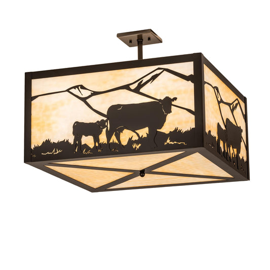 Meyda Lighting Calf And Cow 34 Inch Large Pendant Cp745097