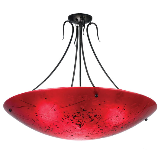 Meyda Lighting Luce Rossa 30 Inch 3 Light Semi Flush Mount Cp38084