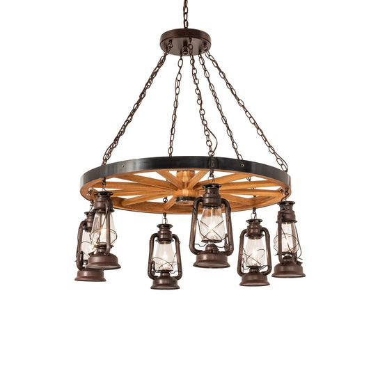 Meyda Lighting Miners Lantern 40 Inch 6 Light Chandelier Cp744240