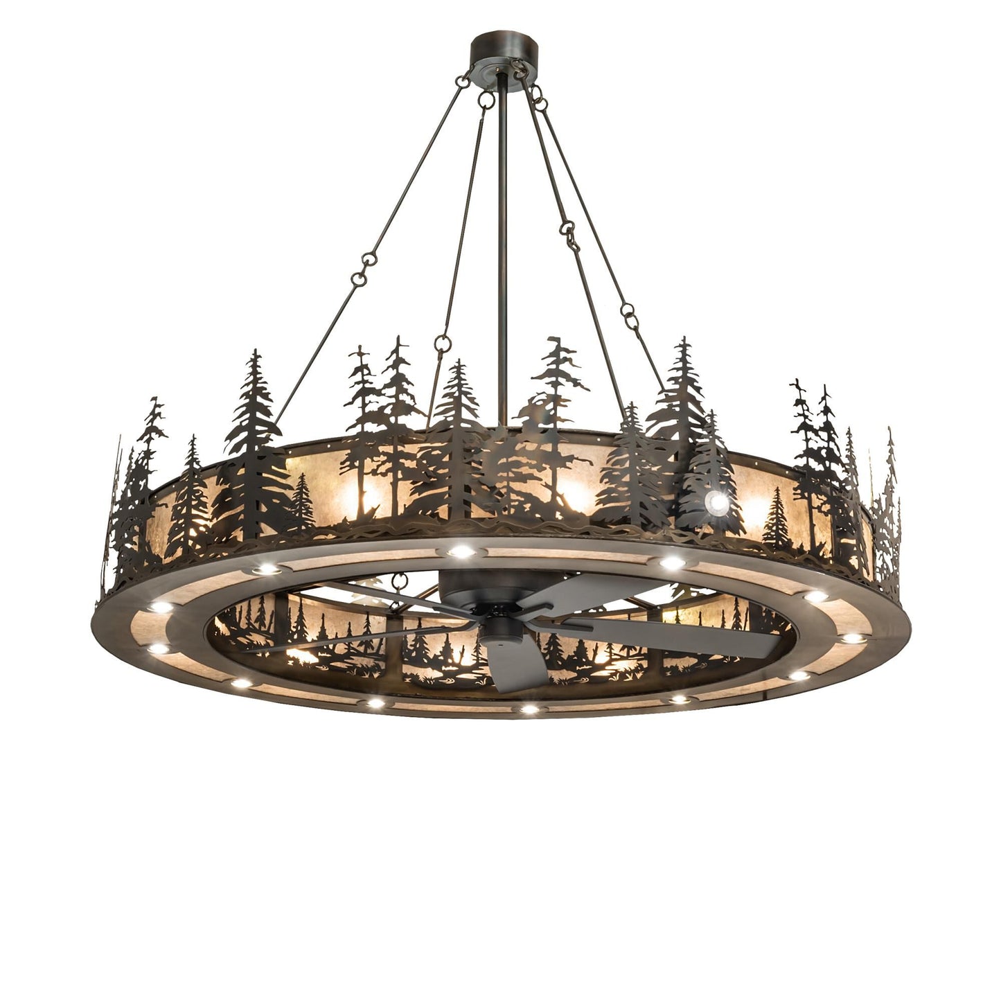 Meyda Lighting Tall Pines 72 Inch 3 Light Chandelier Cp744475