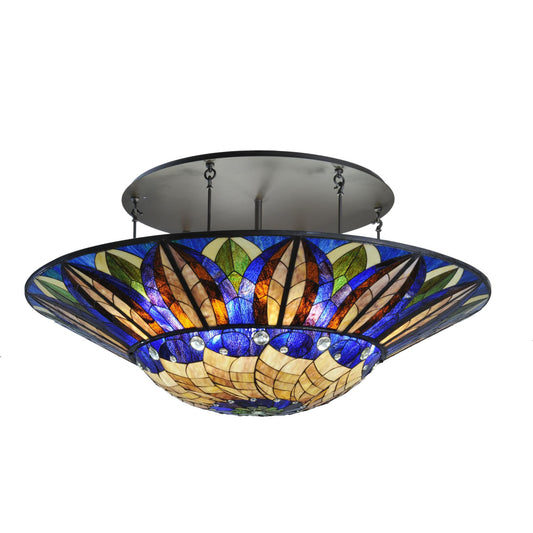 Meyda Lighting Tampa Bay 60 Inch 12 Light Semi Flush Mount Cp746153