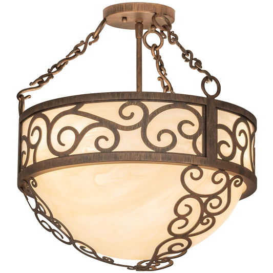 Meyda Lighting Lilliana 16 Inch 3 Light Semi Flush Mount Cp746094