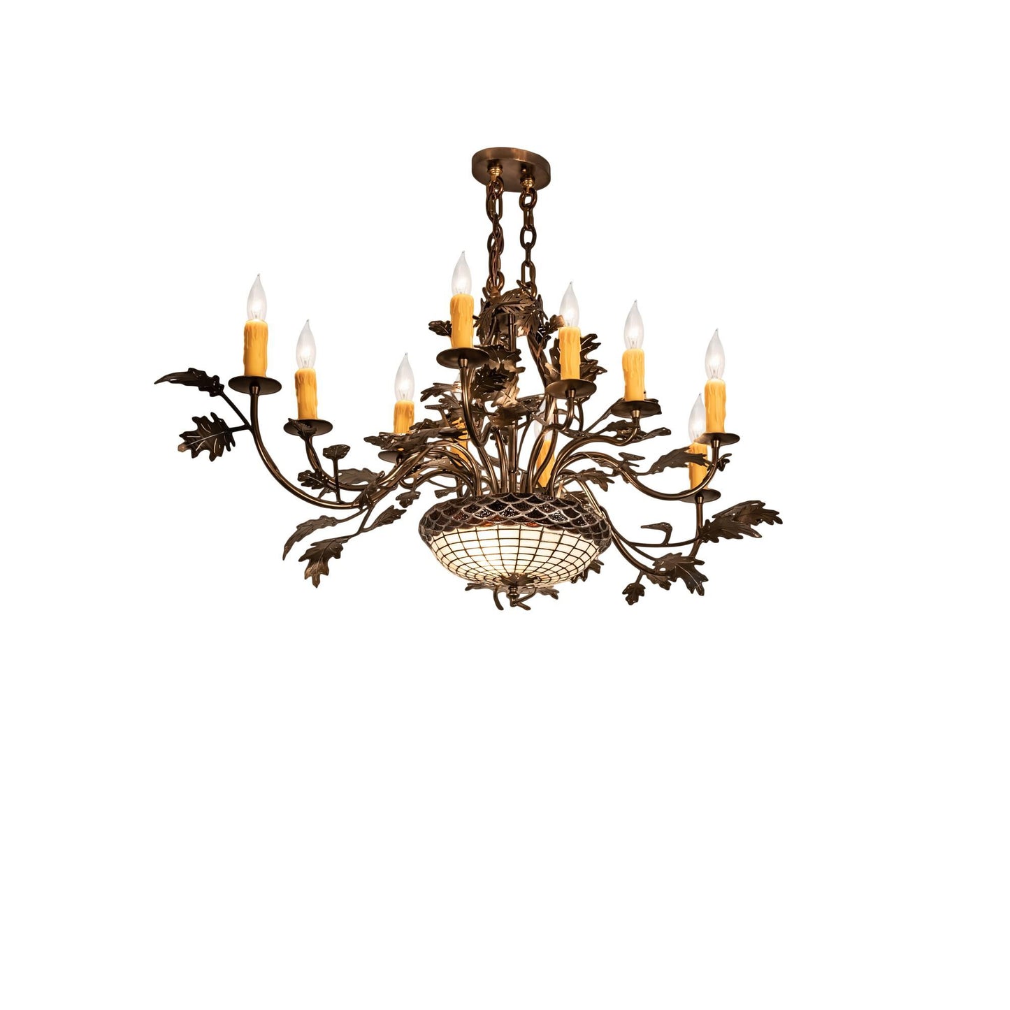 Meyda Lighting Greenbriar Oak 48 Inch 6 Light Chandelier Cp744142