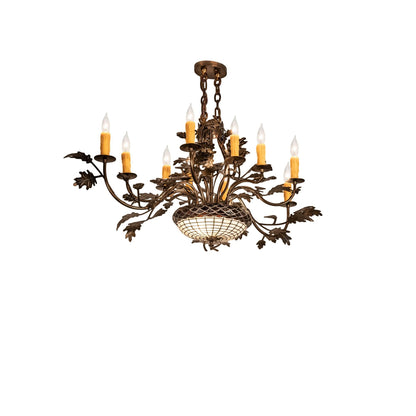 Meyda Lighting Greenbriar Oak 48 Inch 6 Light Chandelier Cp744142