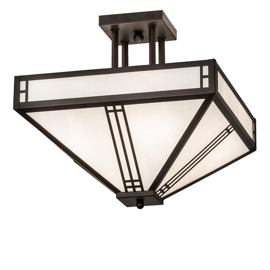 Meyda Lighting Prairie Loft 8 Inch 4 Light Semi Flush Mount Cp746093