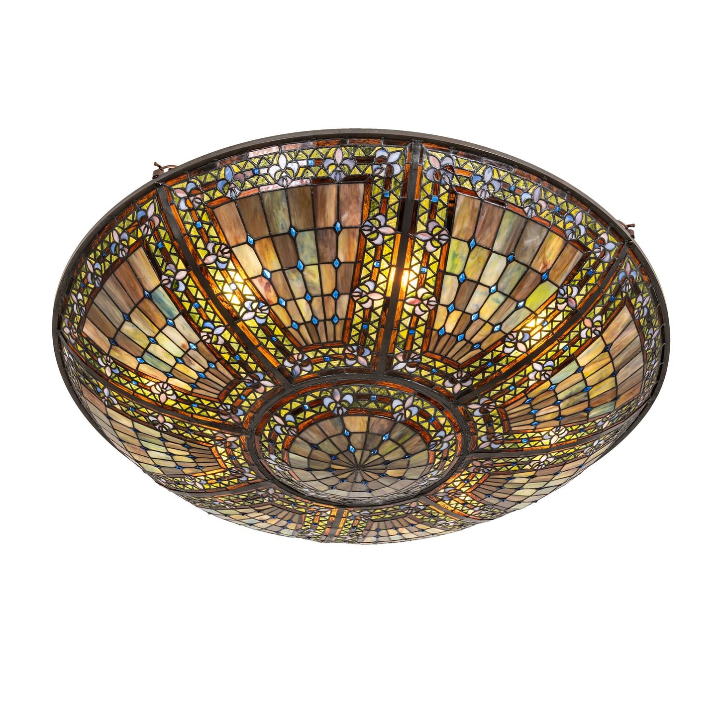 Meyda Lighting Fleur De Lis 40 Inch 8 Light Semi Flush Mount Cp780158