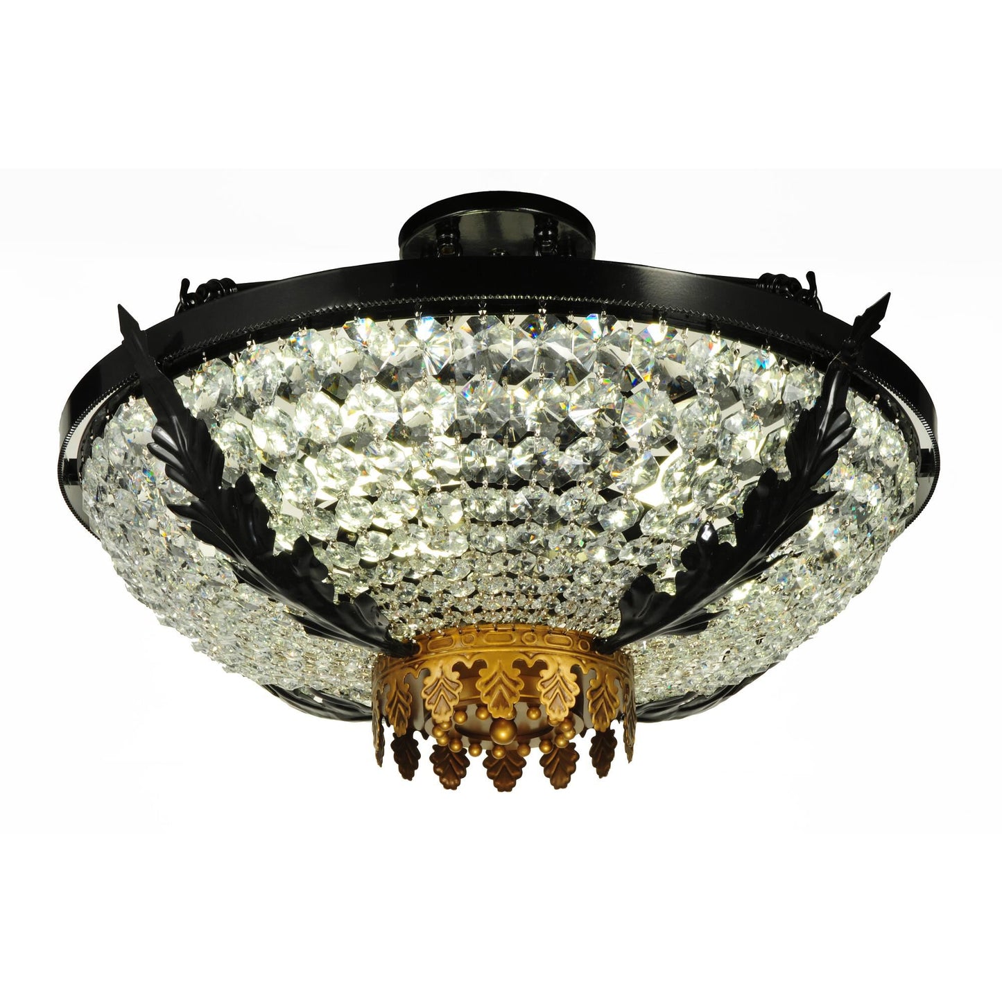 Meyda Lighting Chrisanne 24 Inch 3 Light Semi Flush Mount Cp746072