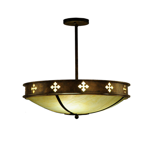 Meyda Lighting Byzantine 20 Inch 3 Light Semi Flush Mount Cp746108