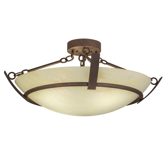 Meyda Lighting Covina 30 Inch 4 Light Semi Flush Mount Cp746073