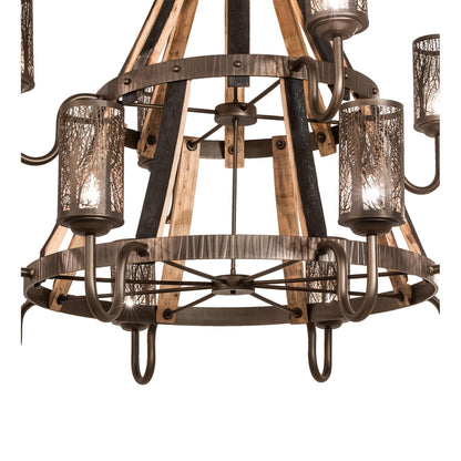 Meyda Lighting Barrel Stave 60 Inch 12 Light Chandelier Cp779817