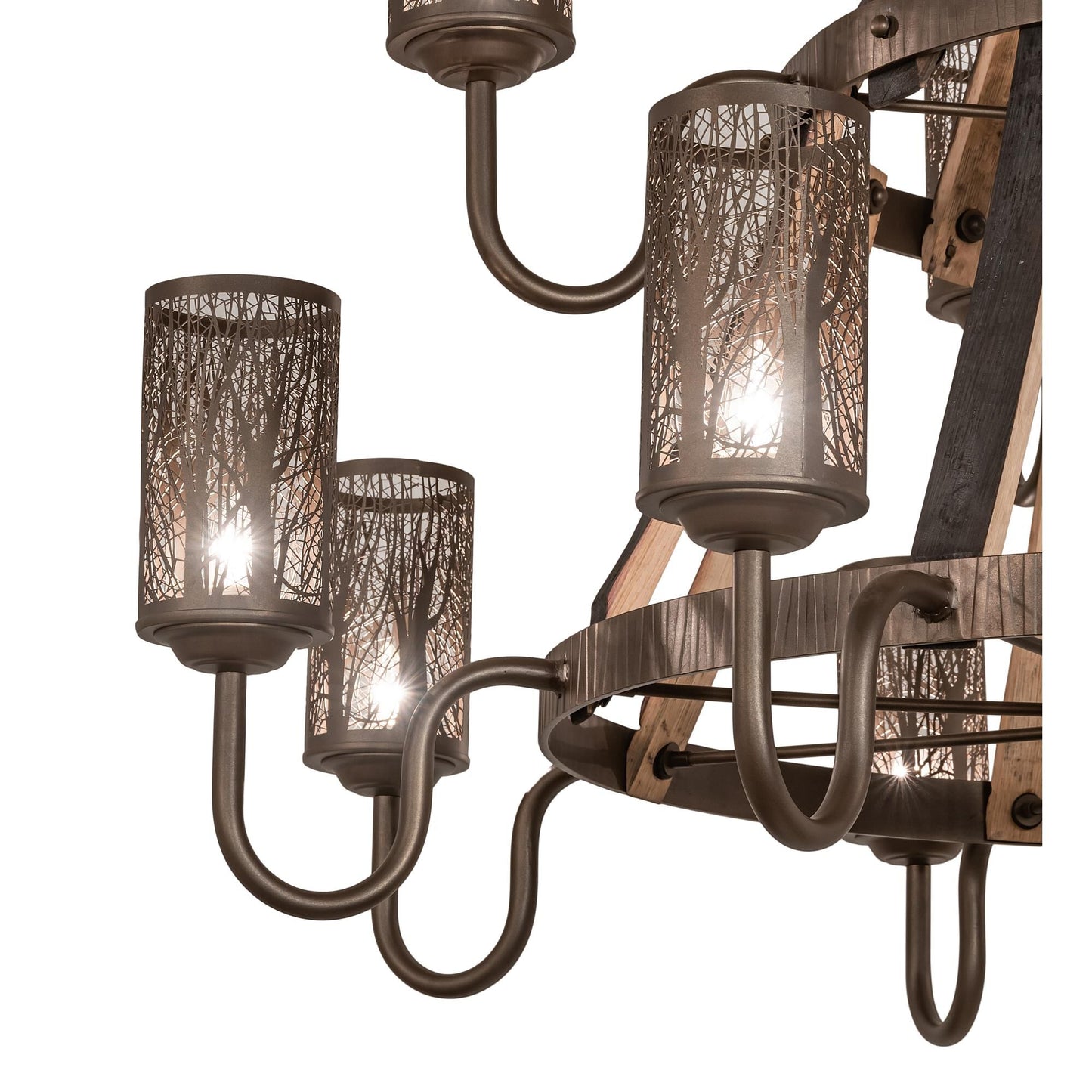 Meyda Lighting Barrel Stave 60 Inch 12 Light Chandelier Cp779817