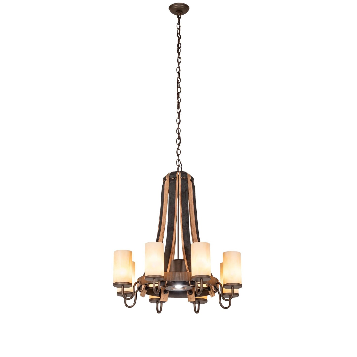 Meyda Lighting Barrel Stave 30 Inch 8 Light Chandelier Cp779782