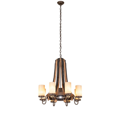 Meyda Lighting Barrel Stave 30 Inch 8 Light Chandelier Cp779782