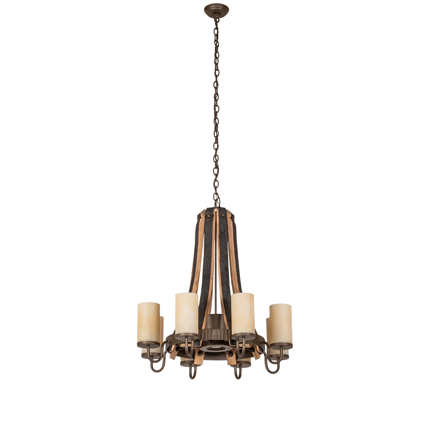 Meyda Lighting Barrel Stave 30 Inch 8 Light Chandelier Cp779782