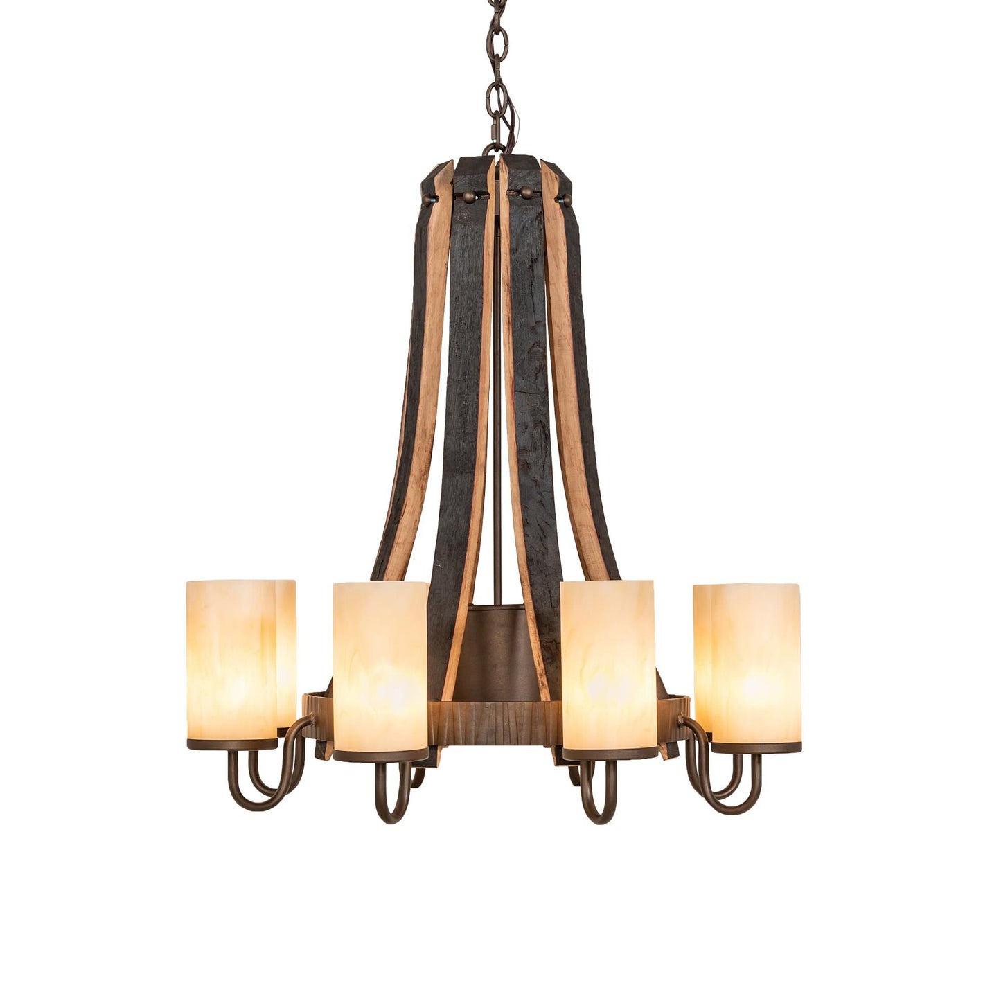 Meyda Lighting Barrel Stave 30 Inch 8 Light Chandelier Cp779782