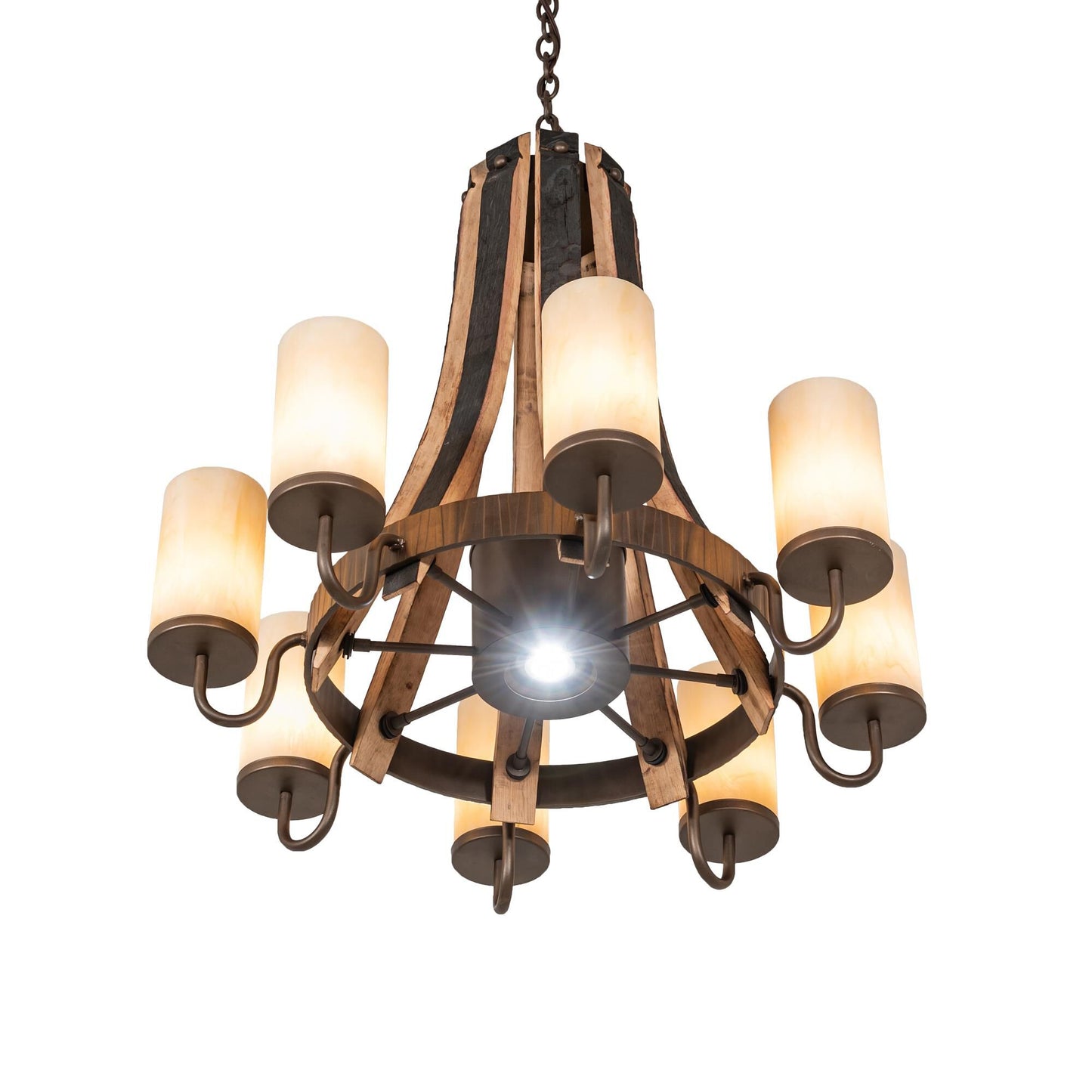 Meyda Lighting Barrel Stave 30 Inch 8 Light Chandelier Cp779782