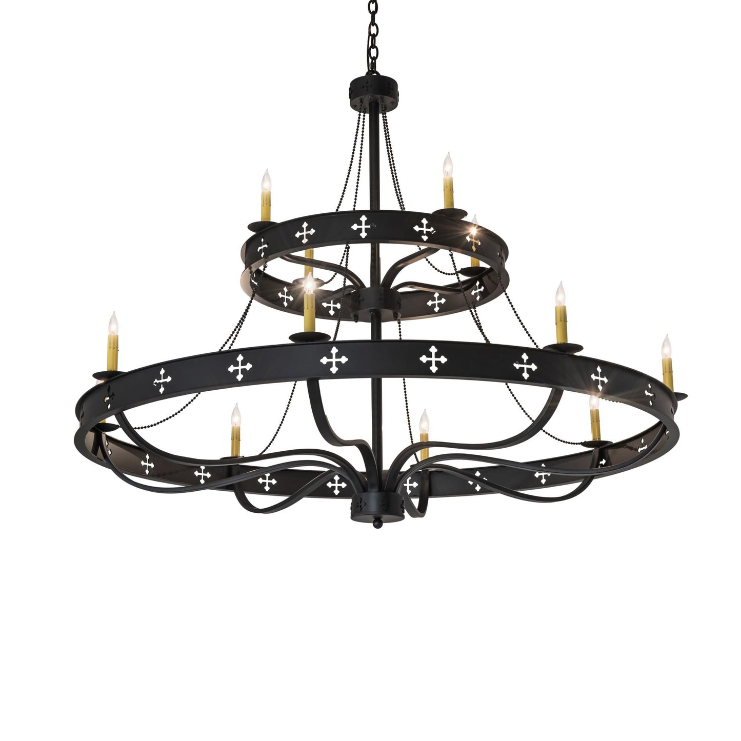 Meyda Lighting Byzantine 60 Inch 4 Light Chandelier Cp744405