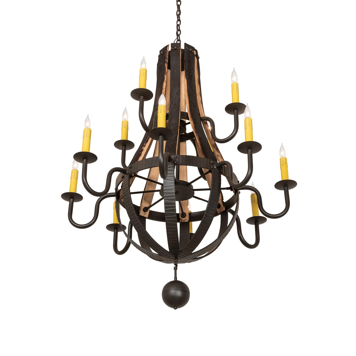 Meyda Lighting Barrel Stave 48 Inch 12 Light Chandelier Cp779820