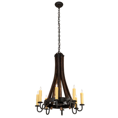 Meyda Lighting Barrel Stave 24 Inch 8 Light Chandelier Cp779784