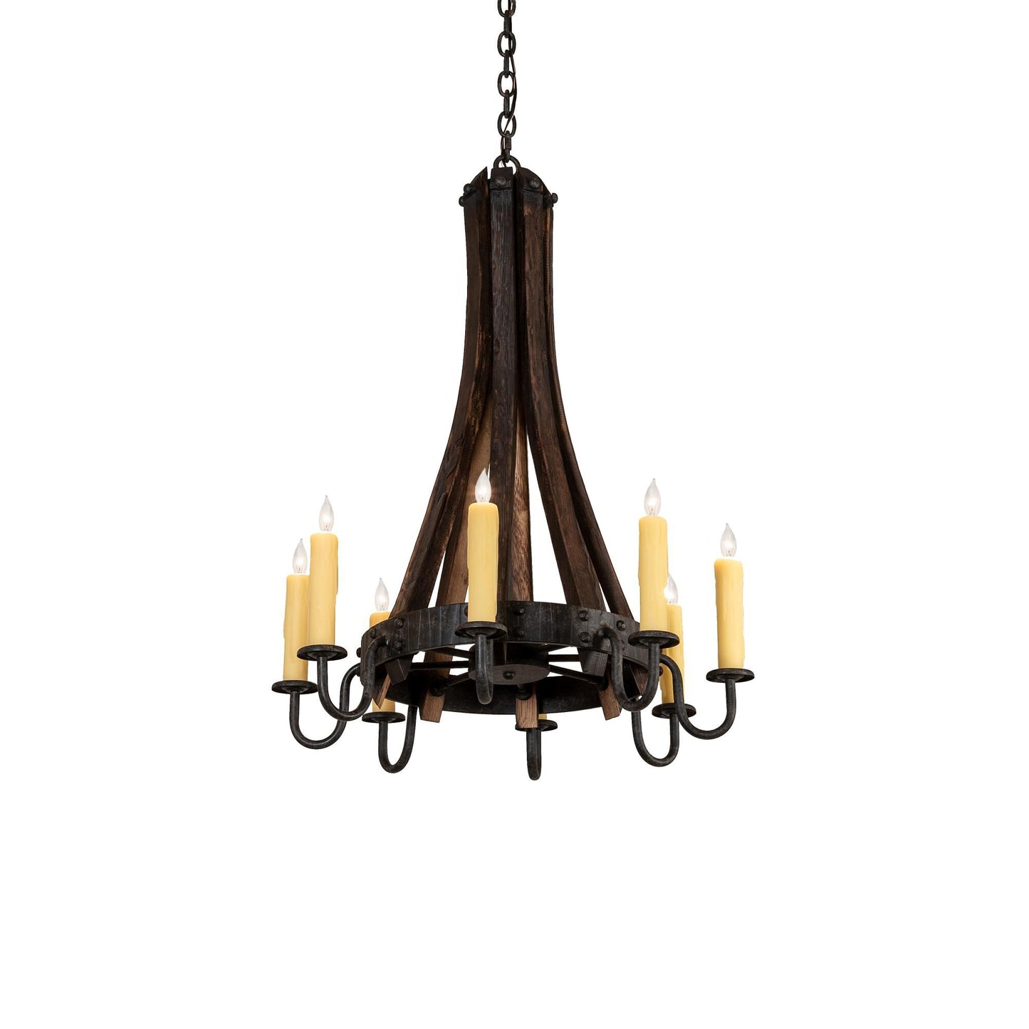 Meyda Lighting Barrel Stave 24 Inch 8 Light Chandelier Cp779784