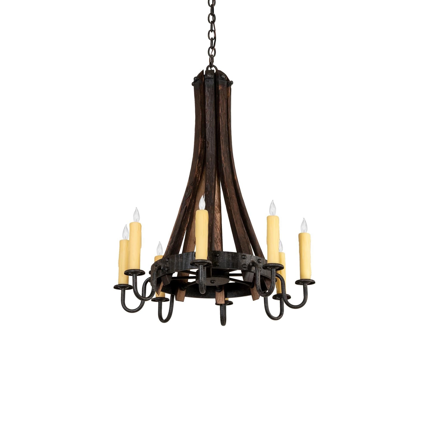 Meyda Lighting Barrel Stave 24 Inch 8 Light Chandelier Cp779784