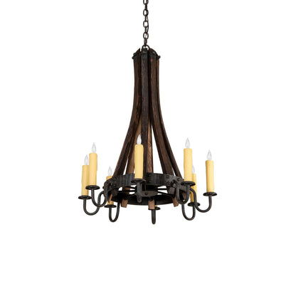 Meyda Lighting Barrel Stave 24 Inch 8 Light Chandelier Cp779784