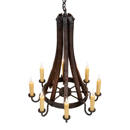 Meyda Lighting Barrel Stave 24 Inch 8 Light Chandelier Cp779784