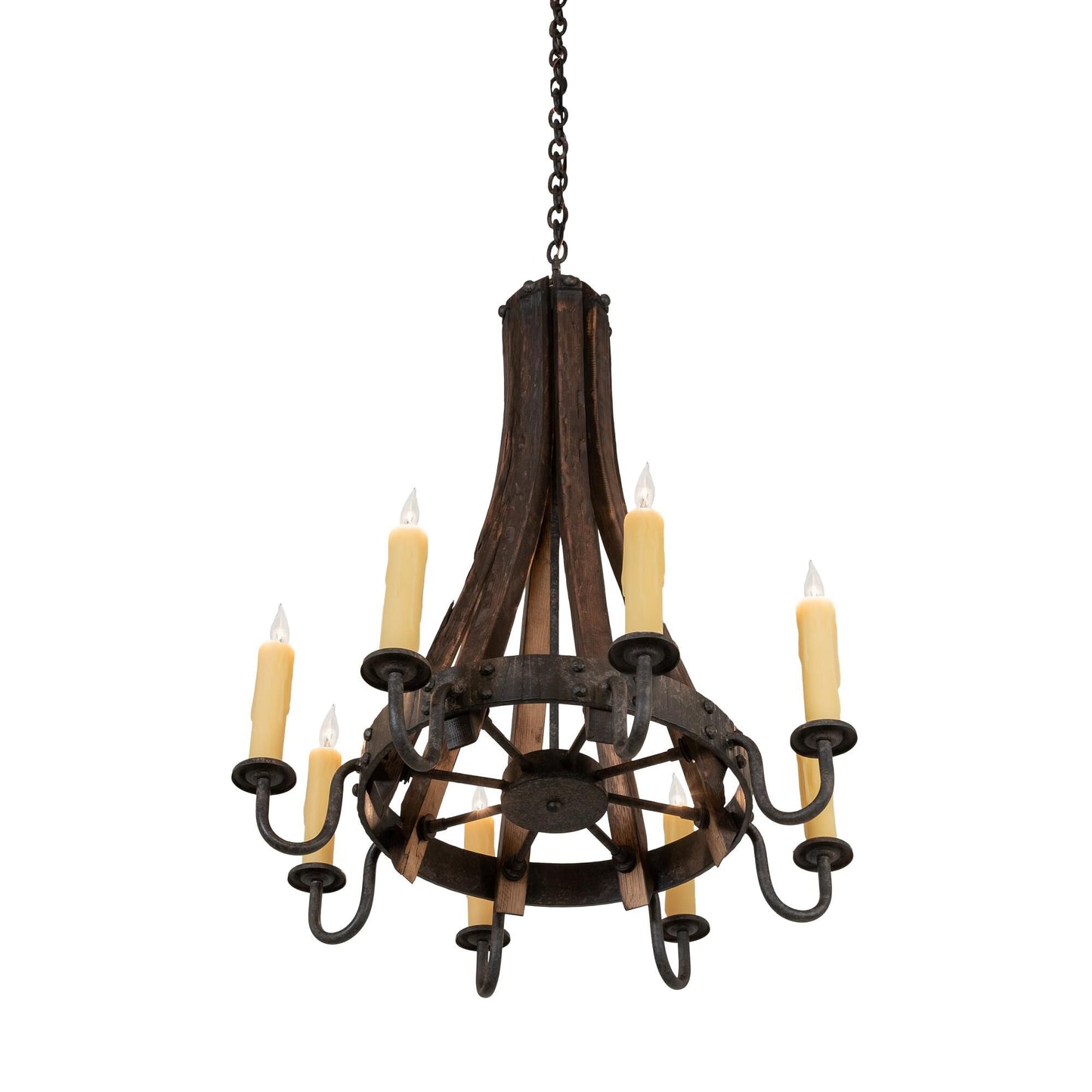 Meyda Lighting Barrel Stave 24 Inch 8 Light Chandelier Cp779784