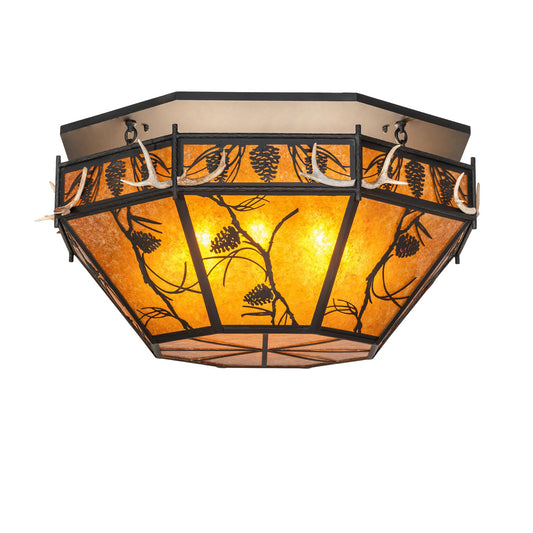 Meyda Lighting Whispering Pines 46 Inch 8 Light Semi Flush Mount Cp780153