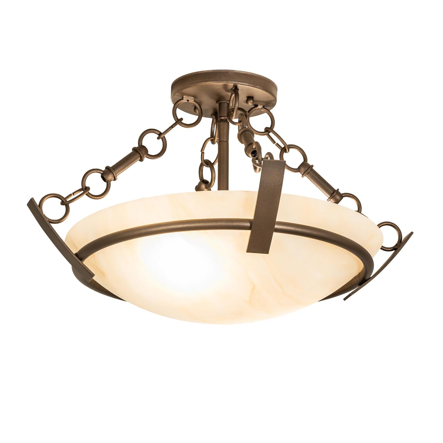 Meyda Lighting Covina 18 Inch 2 Light Semi Flush Mount Cp780134