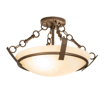 Meyda Lighting Covina 18 Inch 2 Light Semi Flush Mount Cp780134