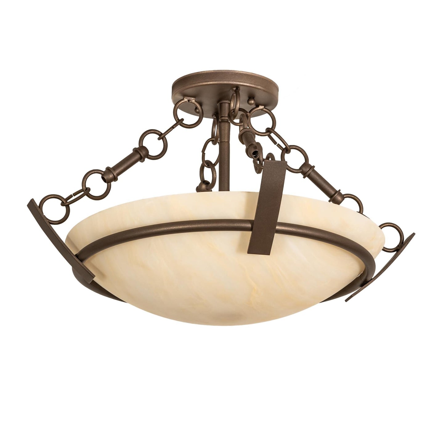 Meyda Lighting Covina 18 Inch 2 Light Semi Flush Mount Cp780134