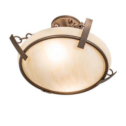 Meyda Lighting Covina 18 Inch 2 Light Semi Flush Mount Cp780134