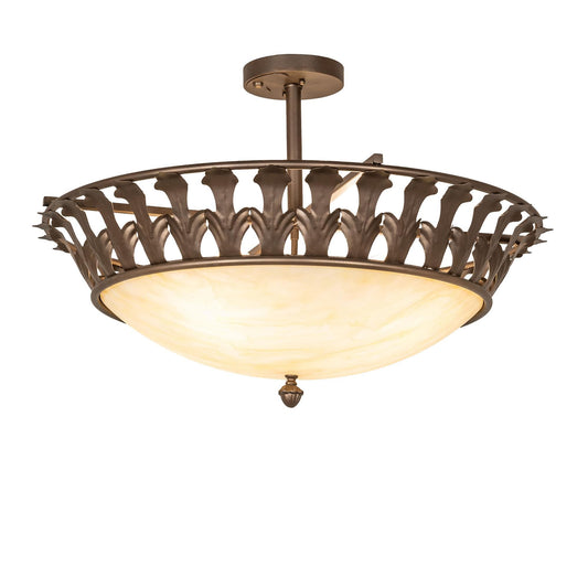 Meyda Lighting Hampton 30 Inch 4 Light Semi Flush Mount Cp780150