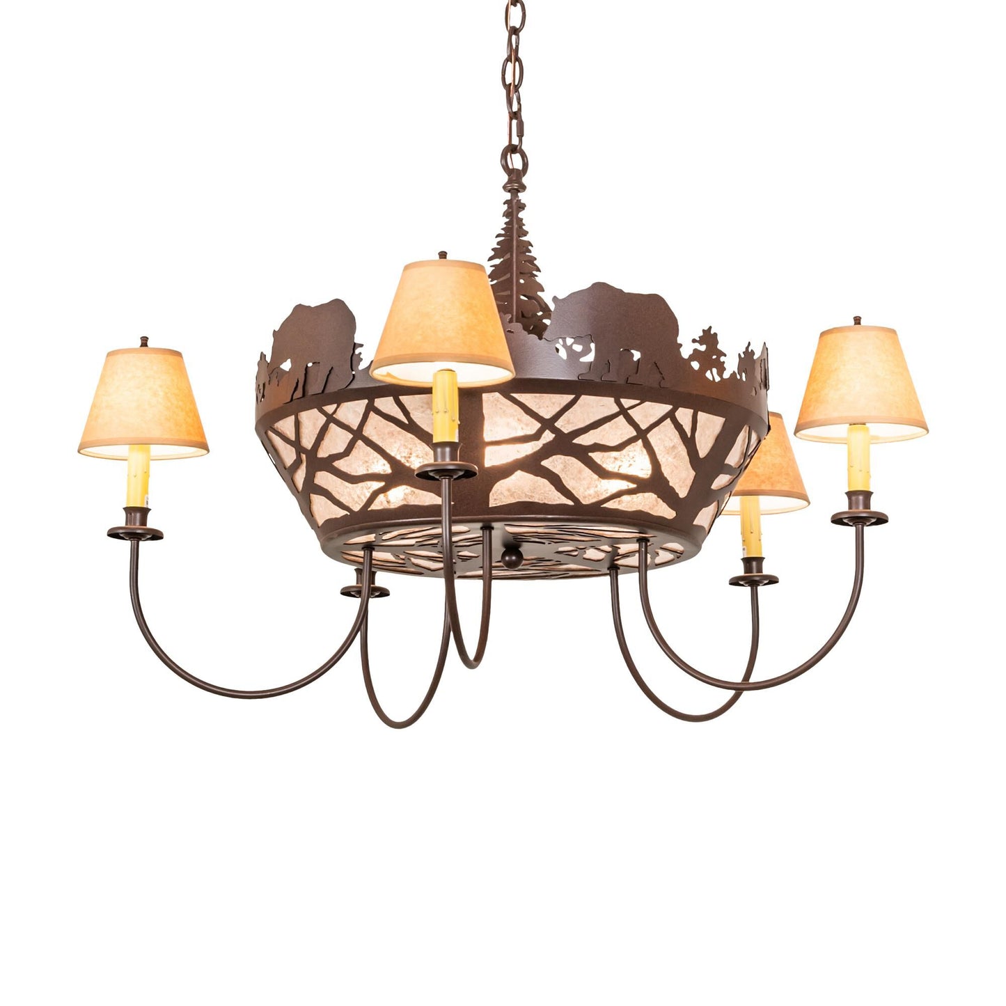 Meyda Lighting Black Bear 38 Inch 3 Light Chandelier Cp779772