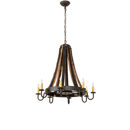 Meyda Lighting Barrel Stave 27 Inch 8 Light Chandelier Cp779777