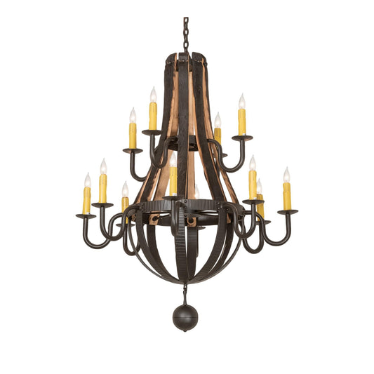 Meyda Lighting Barrel Stave 44 Inch 12 Light Chandelier Cp779819