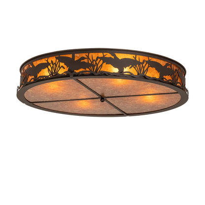 Meyda Lighting Ducks In Flight 40 Inch 4 Light Flush Mount Cp779901