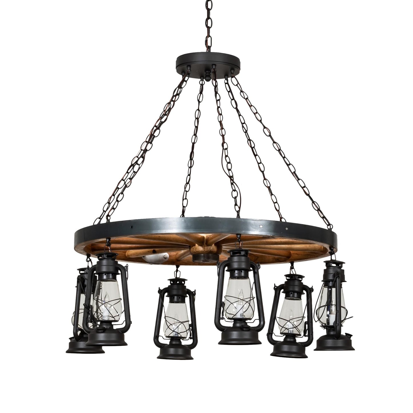 Meyda Lighting Miners Lantern 40 Inch 6 Light Chandelier Cp779804