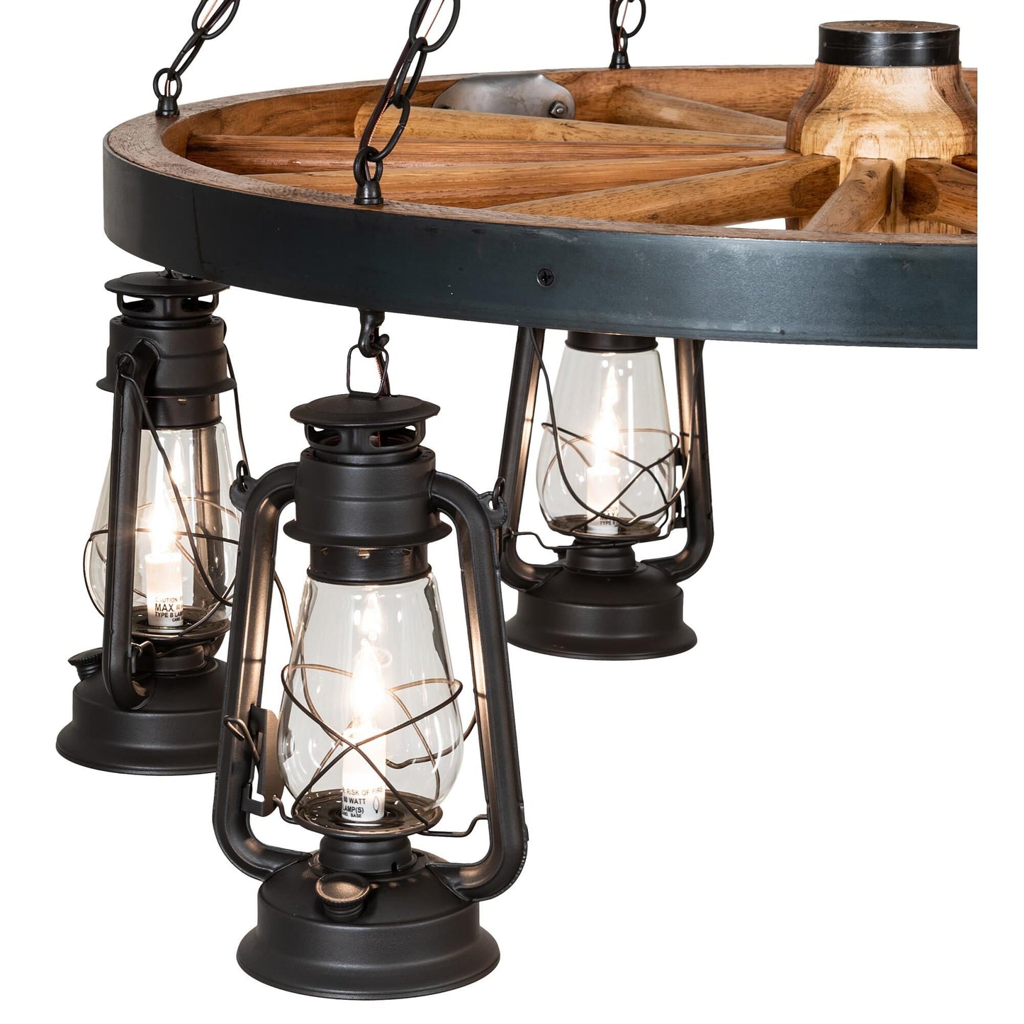 Meyda Lighting Miners Lantern 40 Inch 6 Light Chandelier Cp779804