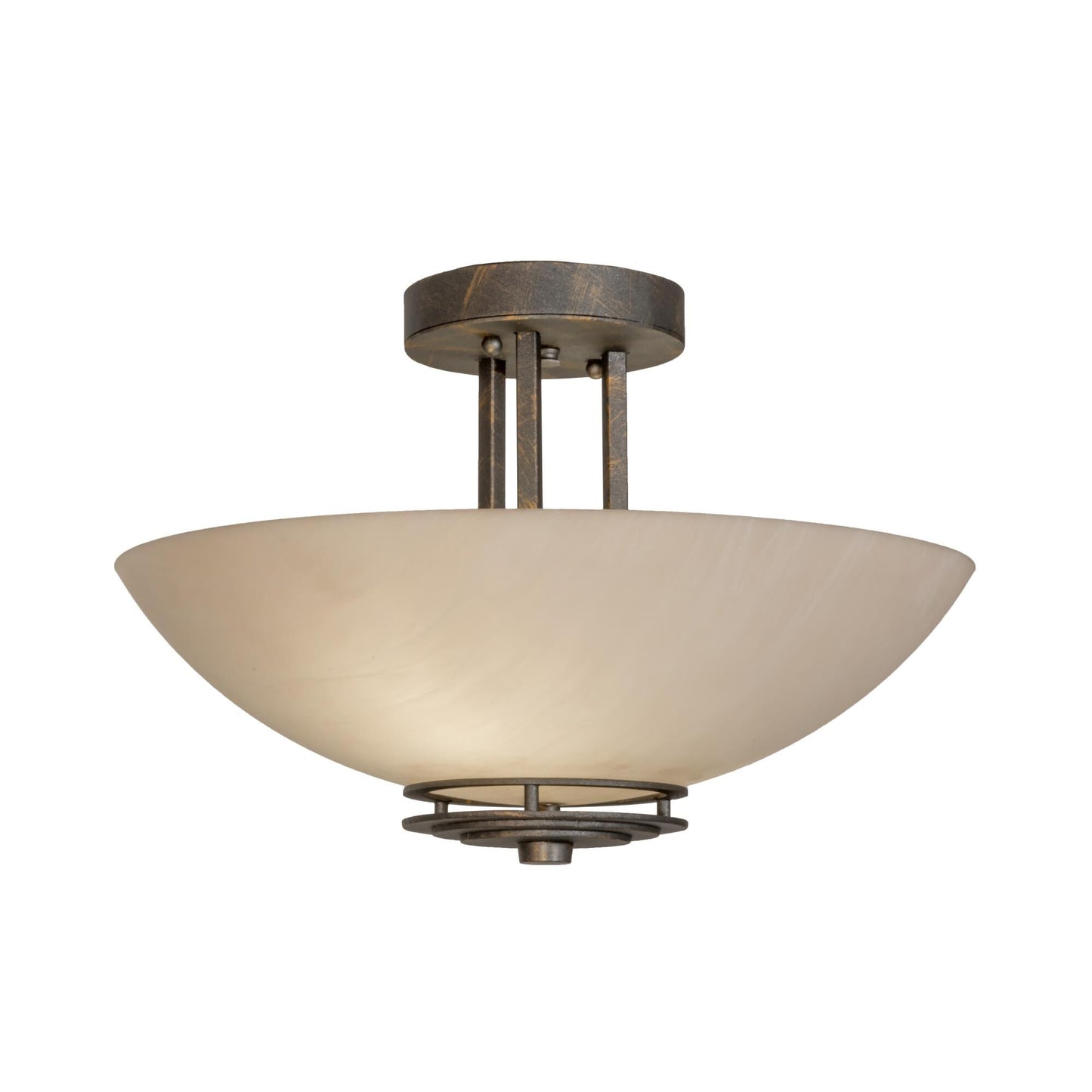 Meyda Lighting Thurston 15 Inch 2 Light Semi Flush Mount Cp780133