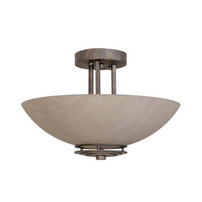 Meyda Lighting Thurston 15 Inch 2 Light Semi Flush Mount Cp780133