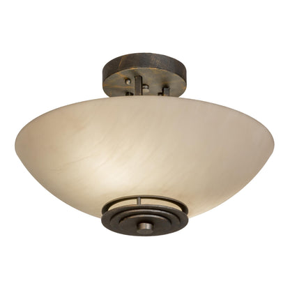 Meyda Lighting Thurston 15 Inch 2 Light Semi Flush Mount Cp780133